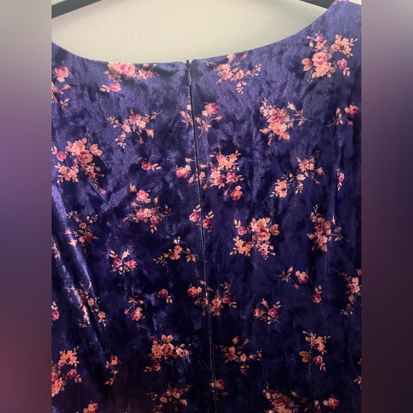 Ivy City Co. Nikki Dress | XL | Purple Floral Velvet | NWT - Picture 5 of 7